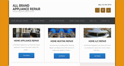 Desktop Screenshot of aallbrandappliance.com
